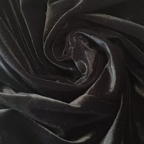 VINTAGE BLACK VELVET DRESS. Size 10 🦋 - Picture 4 of 6